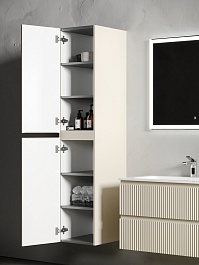 Sancos Шкаф пенал Snob R 35 подвесной бежевый матовый (beige soft) – фотография-3